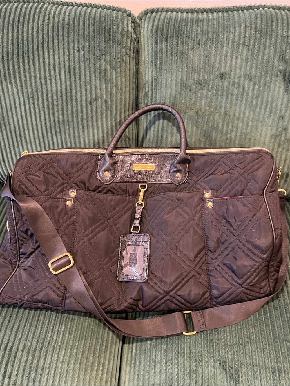 Adrienne vittadini duffle black weekend travel bag